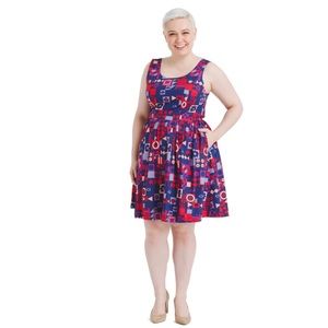 ModCloth Geometric Fit and Flare Dress